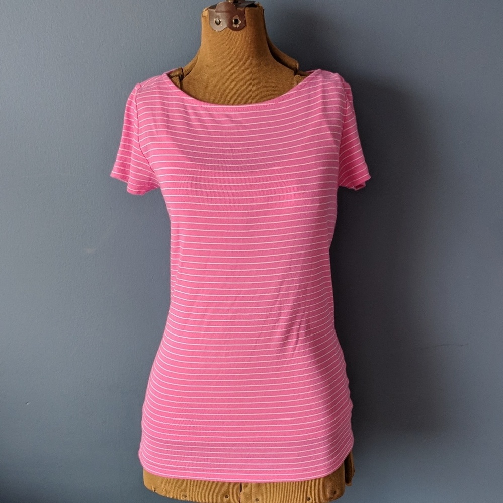 Ralph Laure pink striped shirt